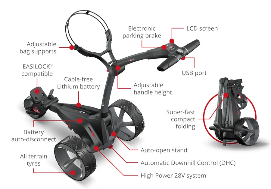 Motocaddy M1 Non-Remote Electric Lithium Golf Caddy