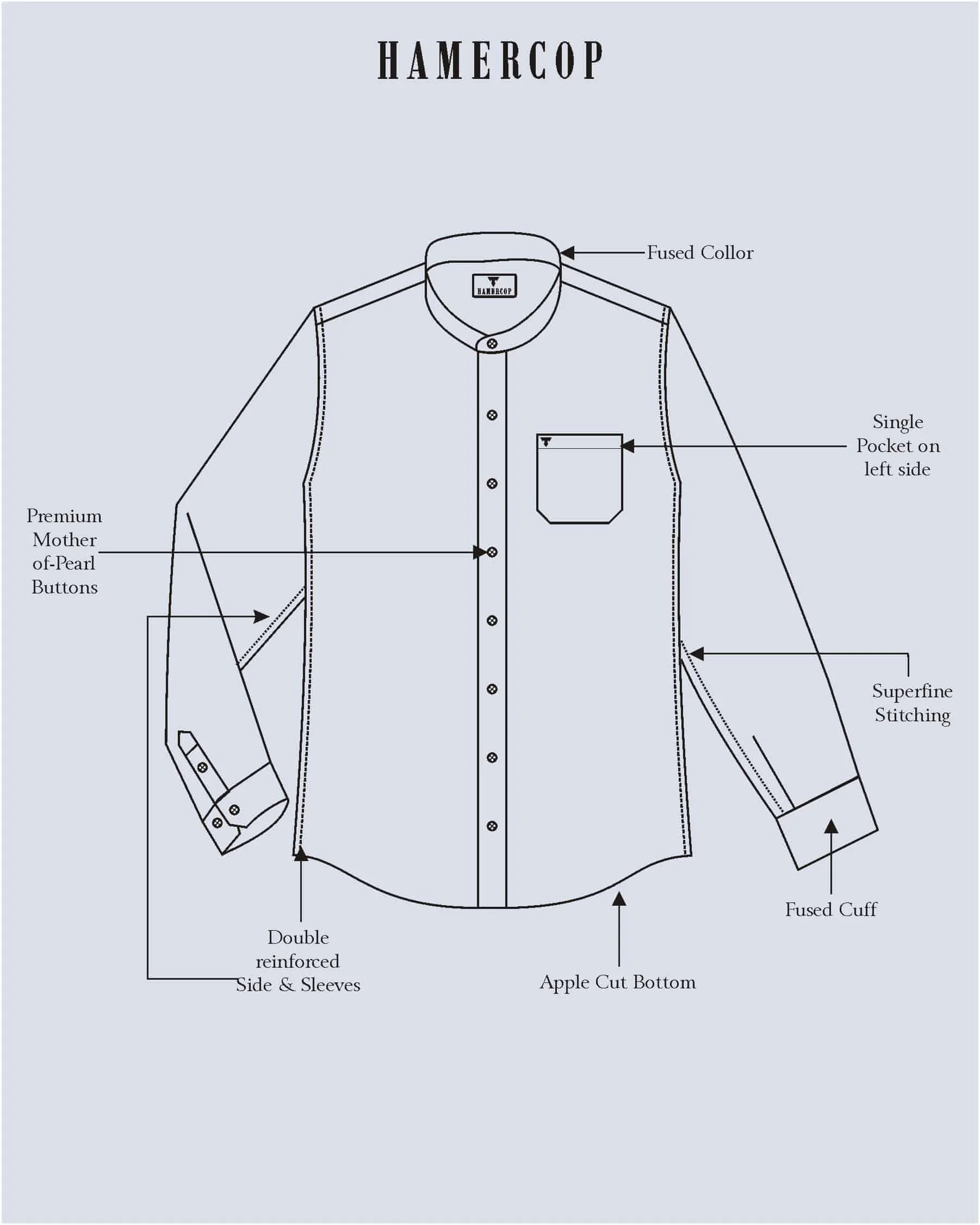 NavyBlue Diamond Pattern Dobby Cotton Solid Shirt