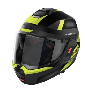 Nolan N120-1 Subway N-COM Flat Black Fluo Yellow Motorcycle Helmet