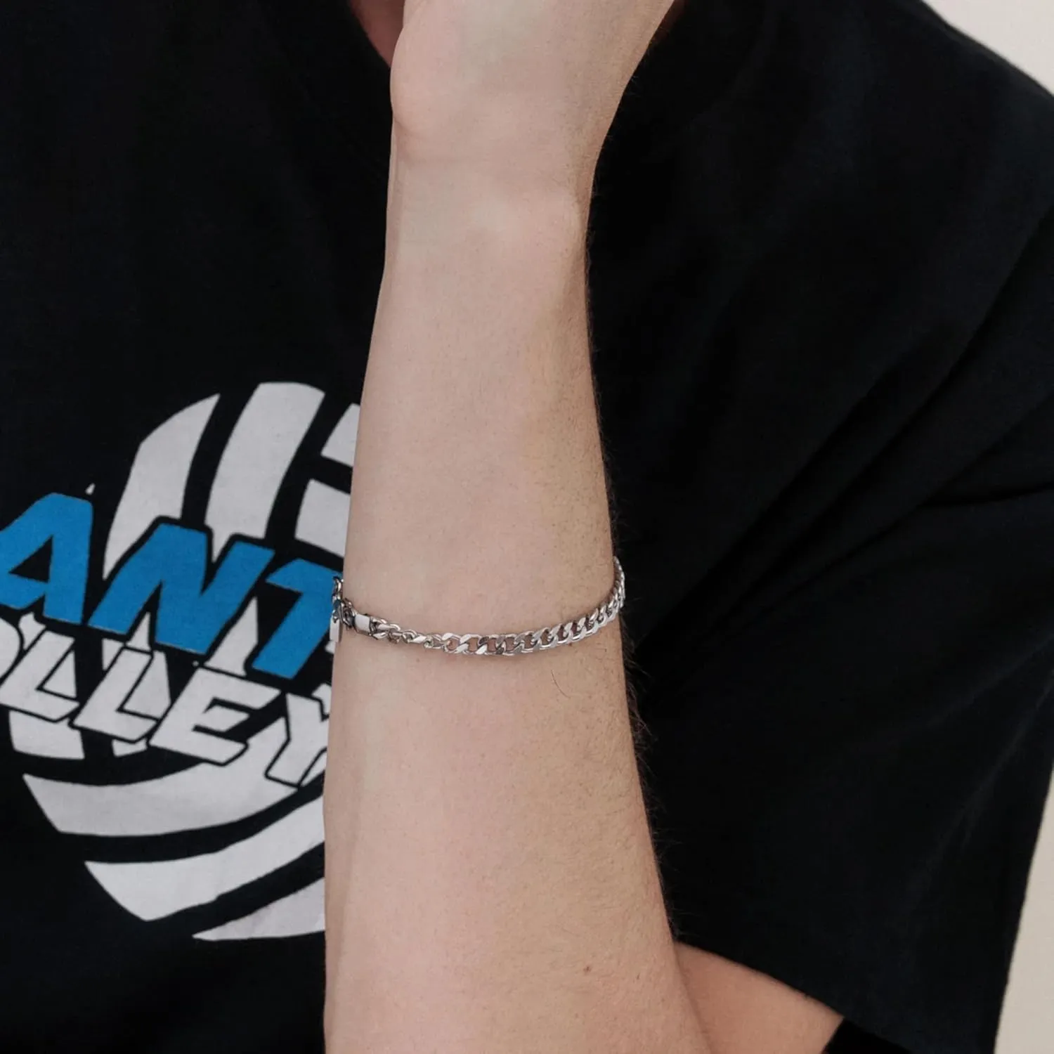 OCTO Bracelet for Men - Mens Chain Bracelet Silver & Stainless Steel Jewelry for Every Occasion - Top Accessories for Men - Waterproof Sweatproof No Tarnish for Everyday