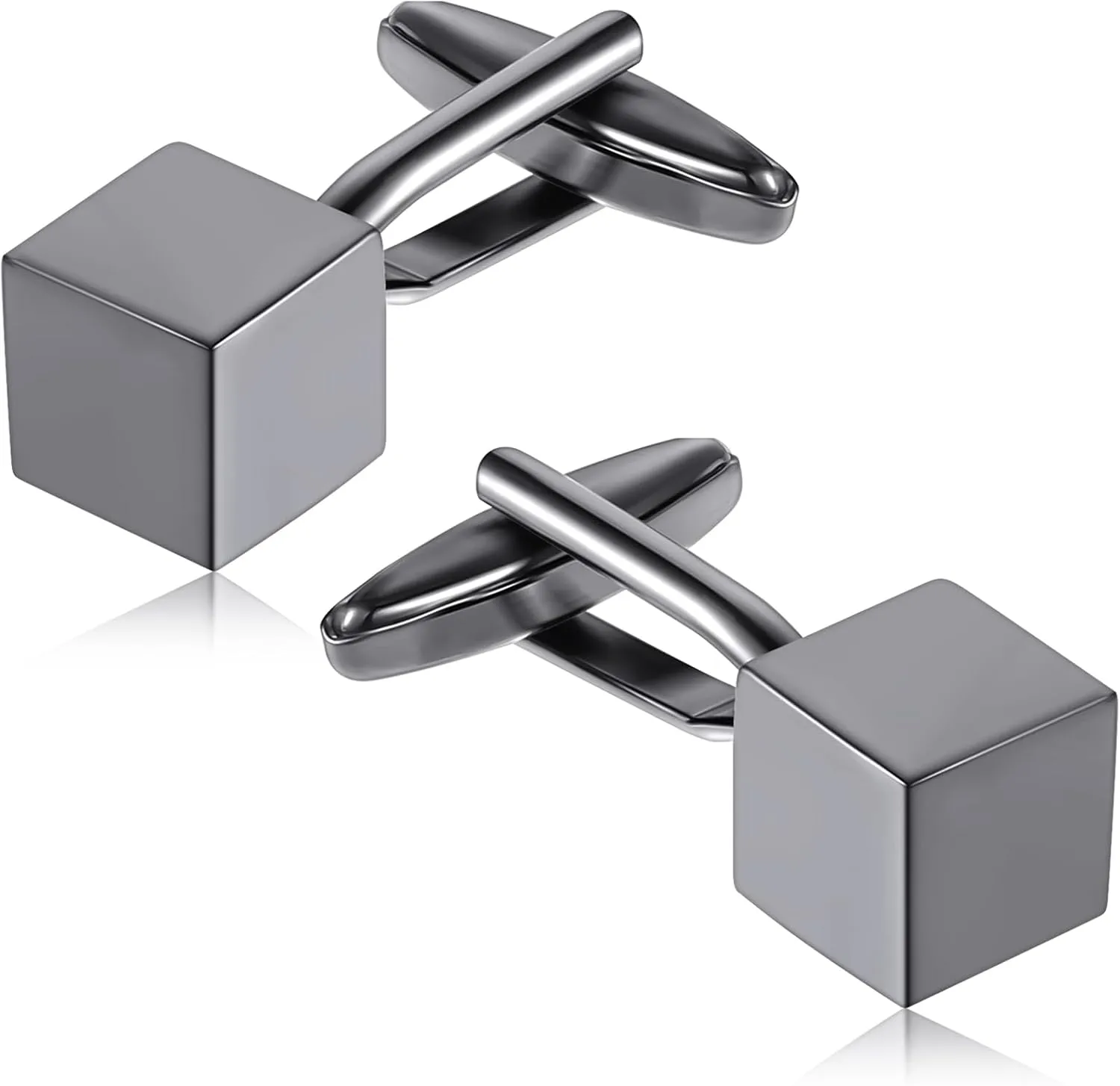 Ouligay Mens Cuff Links, Black Cufflinks for Men, Tuxedo Cufflink, Classic Groomsmen Cufflinks Business Wedding Cuff Links for Father Husband Boyfriend Birthday Gift