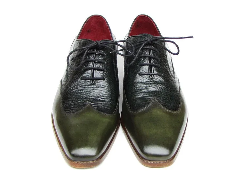 Paul Parkman Wingtip Floater Leather Green Oxfords