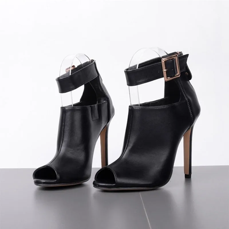 Peep-toe Stiletto High Heel Sandals