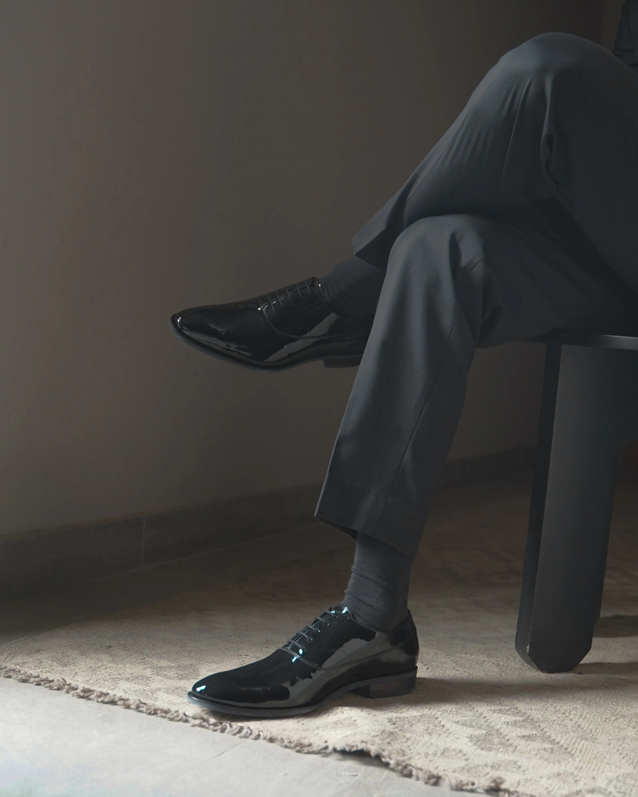 Penzy - Men's Black Patent Leather Oxford Shoe