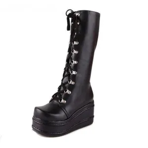 Platform Moto Boots