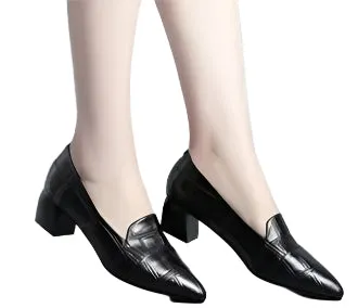 Premium Small Leather Shoes - Comfortable, Stylish & Durable Footwear High Heel Women Girl Elegant Fashion