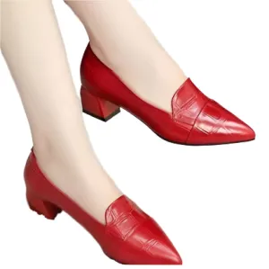 Premium Small Leather Shoes - Comfortable, Stylish & Durable Footwear High Heel Women Girl Elegant Fashion