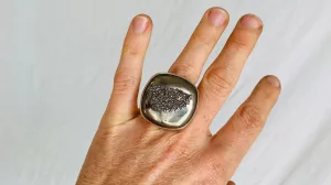 Pyrite Druzy Ring. Size 7.5