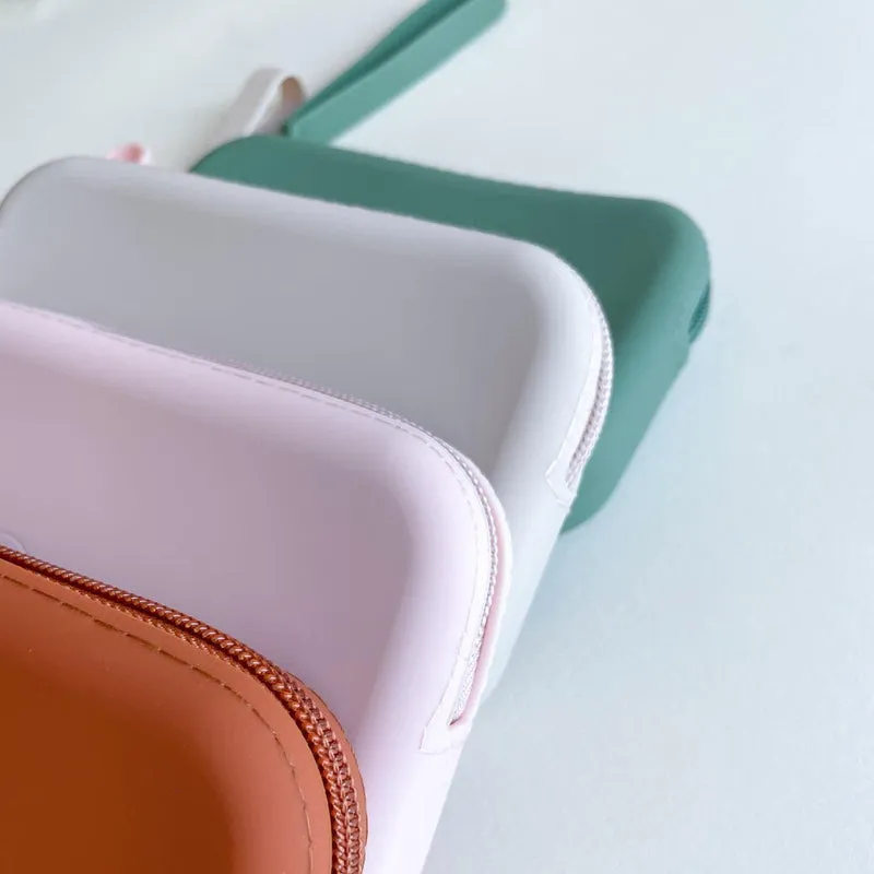 Silicone Waterproof Multipurpose Purse & Sunglasses Case Beige