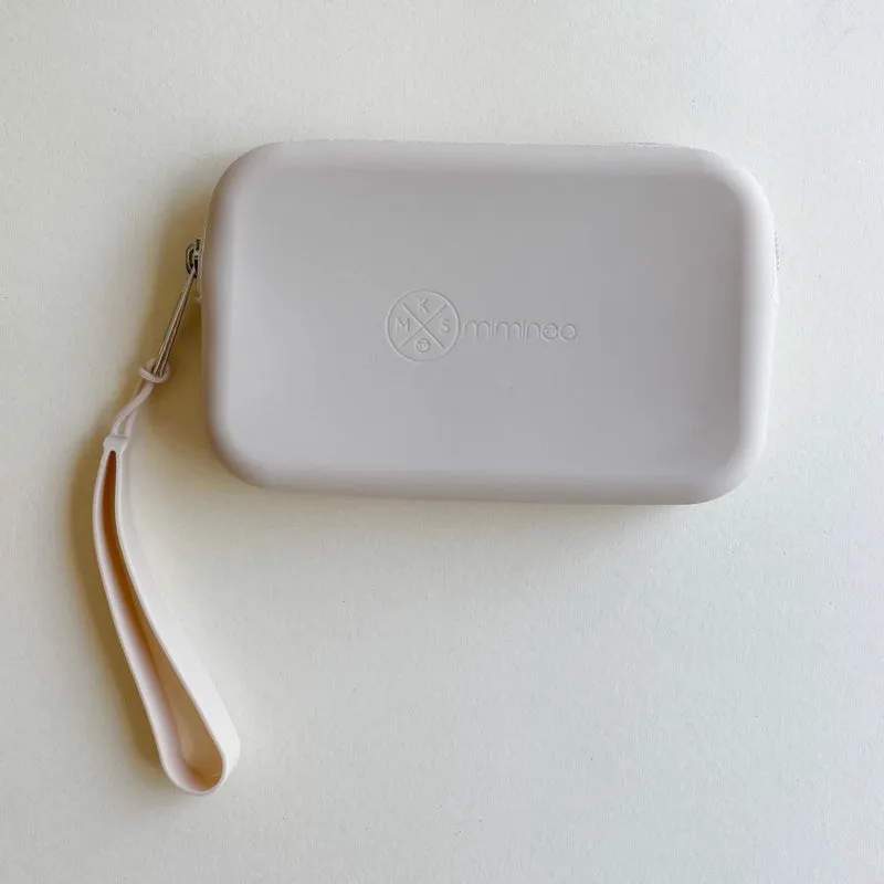 Silicone Waterproof Multipurpose Purse & Sunglasses Case Beige