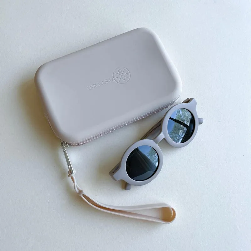 Silicone Waterproof Multipurpose Purse & Sunglasses Case Beige