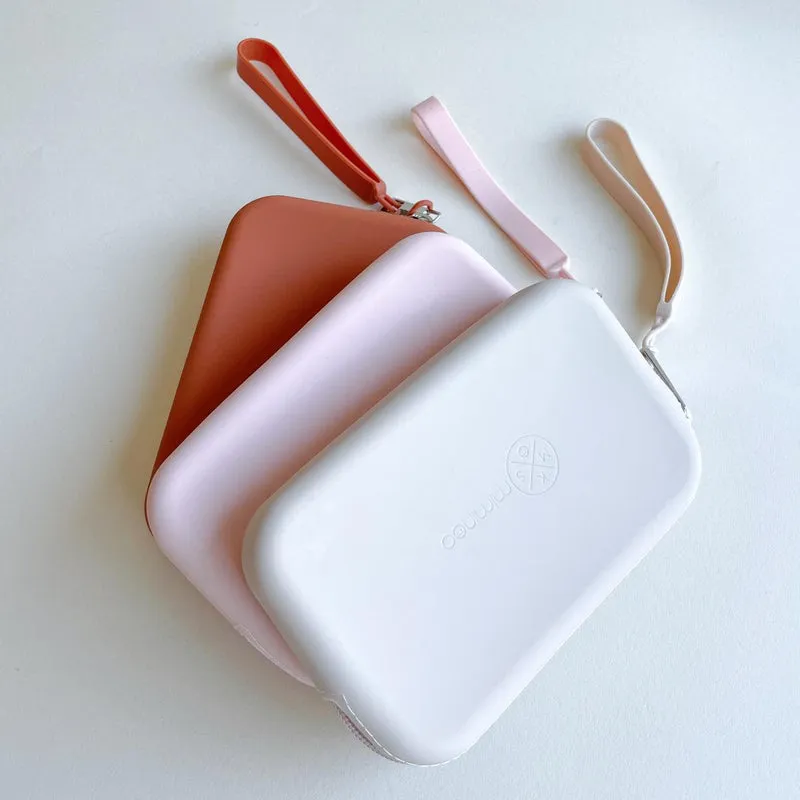 Silicone Waterproof Multipurpose Purse & Sunglasses Case Blush Pink
