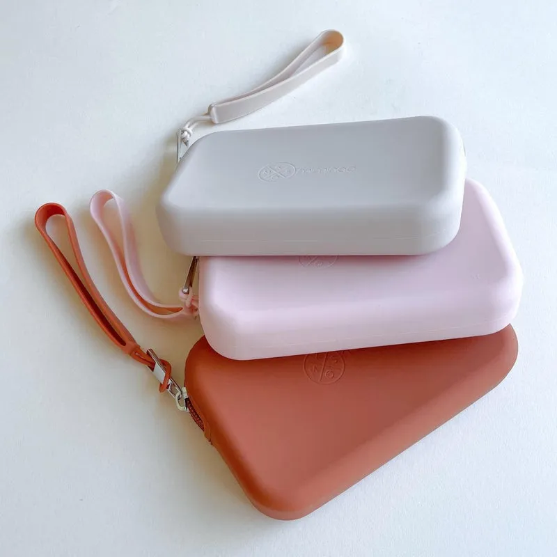 Silicone Waterproof Multipurpose Purse & Sunglasses Case Blush Pink