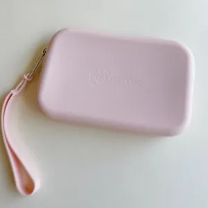 Silicone Waterproof Multipurpose Purse & Sunglasses Case Blush Pink