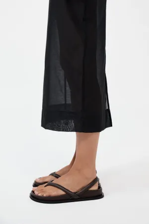 Sling Back Thong Sandal - Chocolate