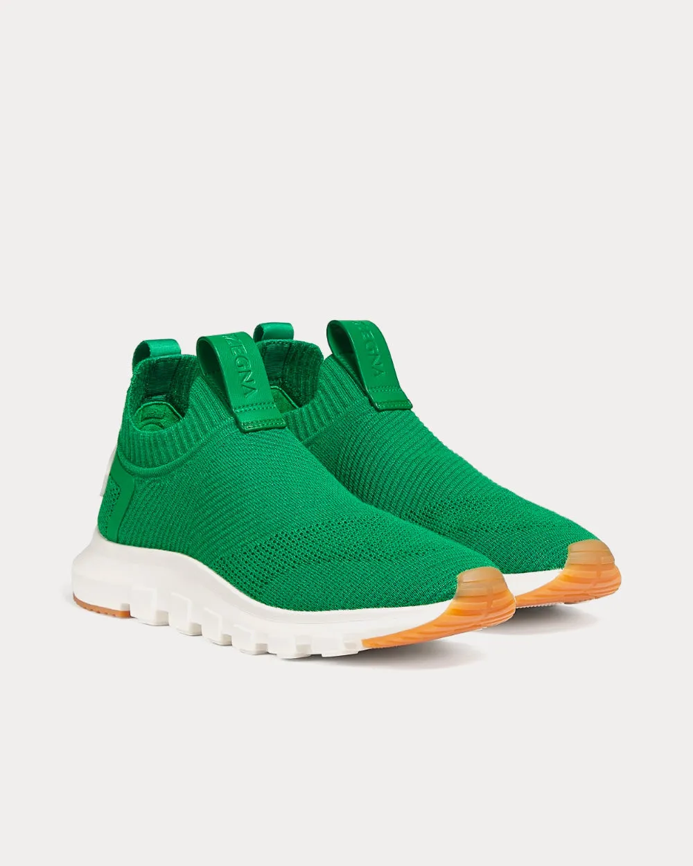 Sock 2.0 Techmerino Bright Green Slip On Sneakers