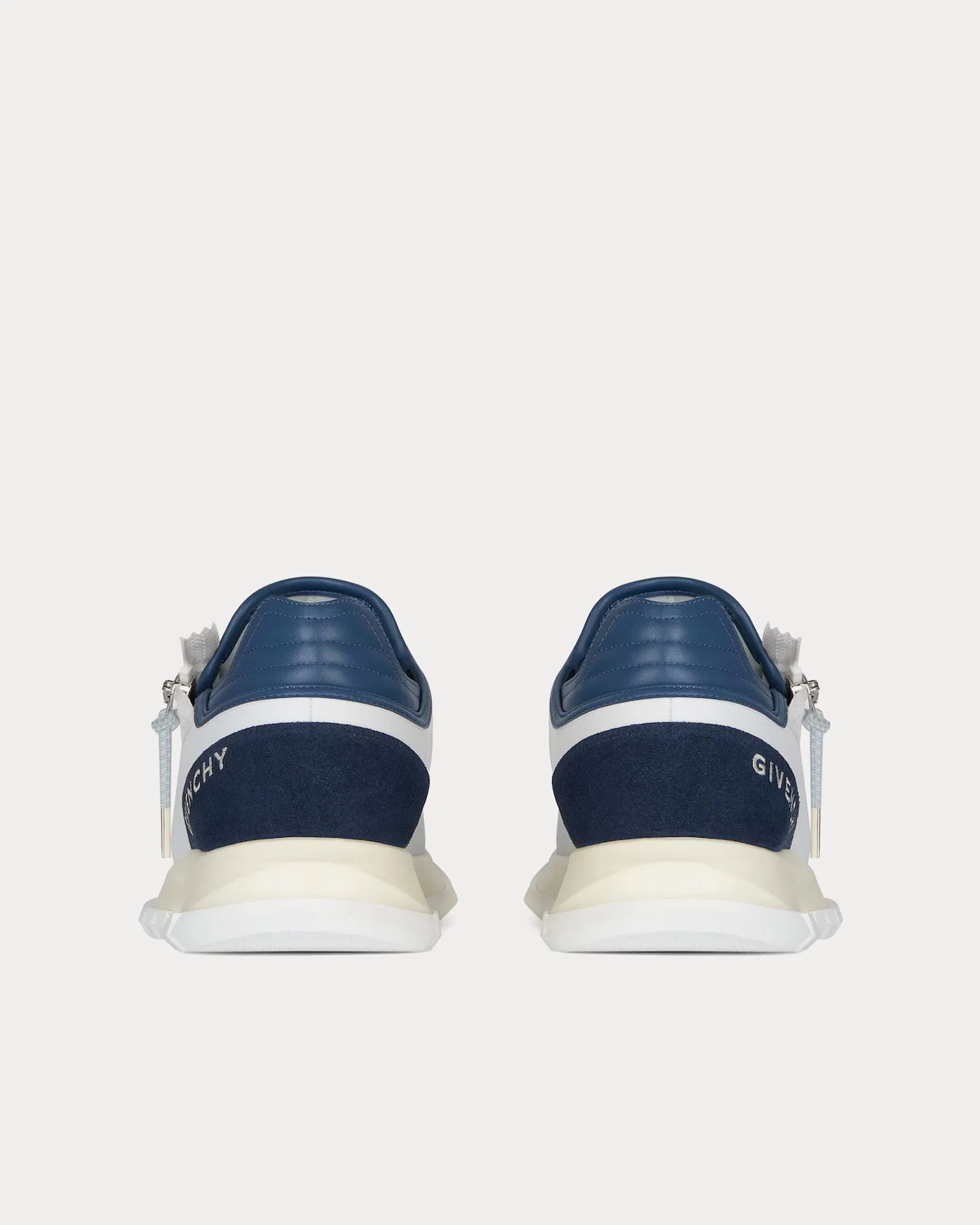 Spectre Runner Synthetic Leather & Suede White /  Navy Low Top Sneakers