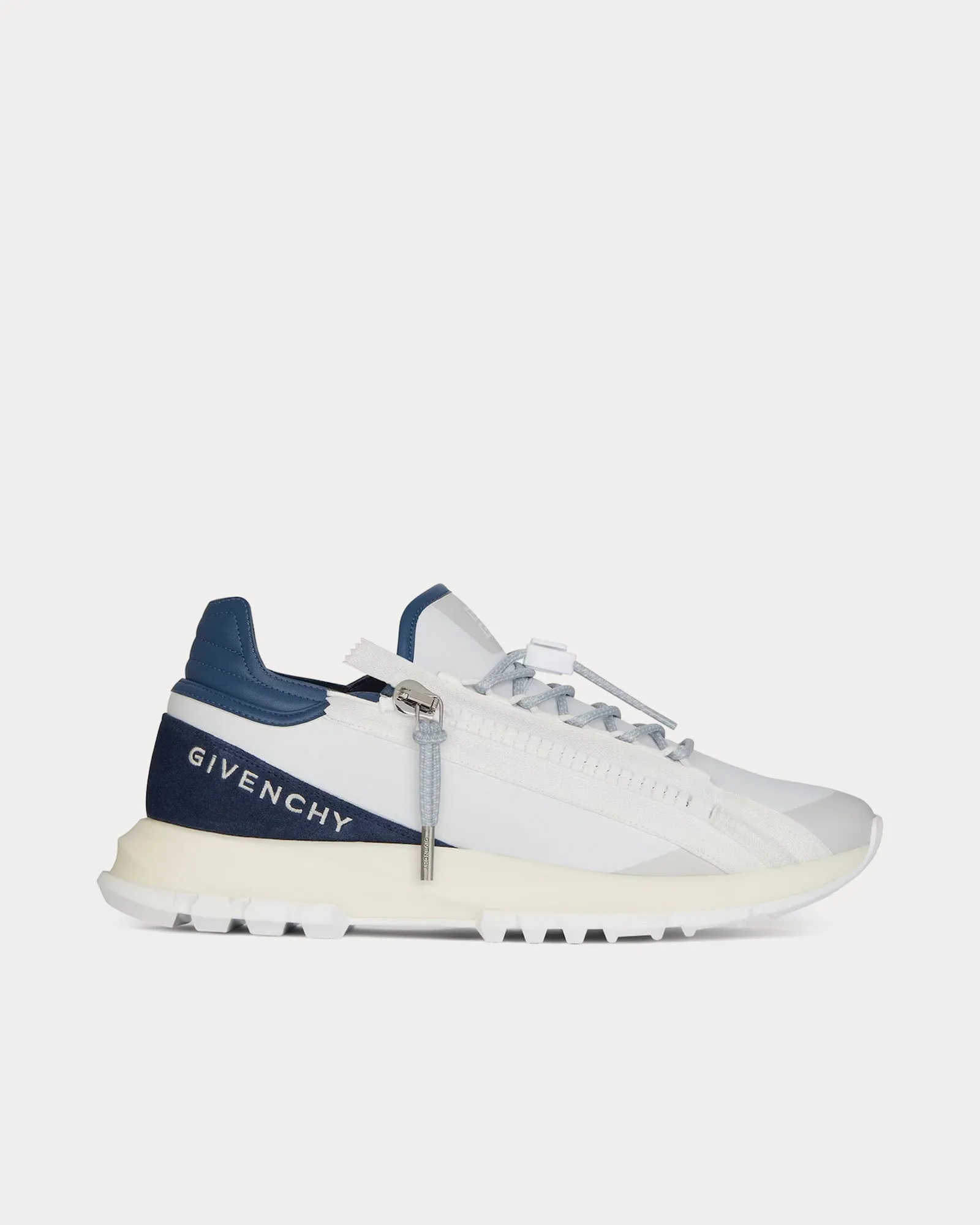 Spectre Runner Synthetic Leather & Suede White /  Navy Low Top Sneakers