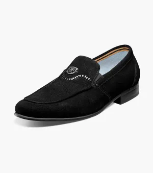 Stacy Adams QUINCY Moc Toe Bit Slip on Color: Black Suede Available in Size 14