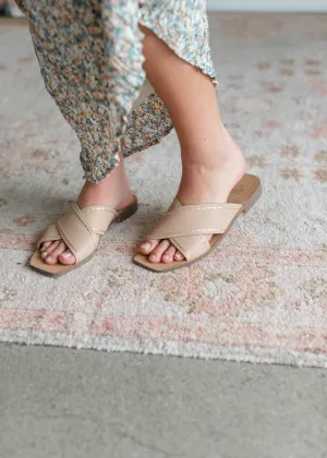 Stella Nude Criss Cross Sandal - FINAL SALE
