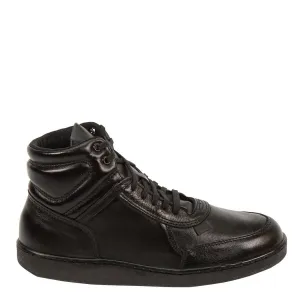 Street Black Leather Athletics Boots Code 3 Mid Cut