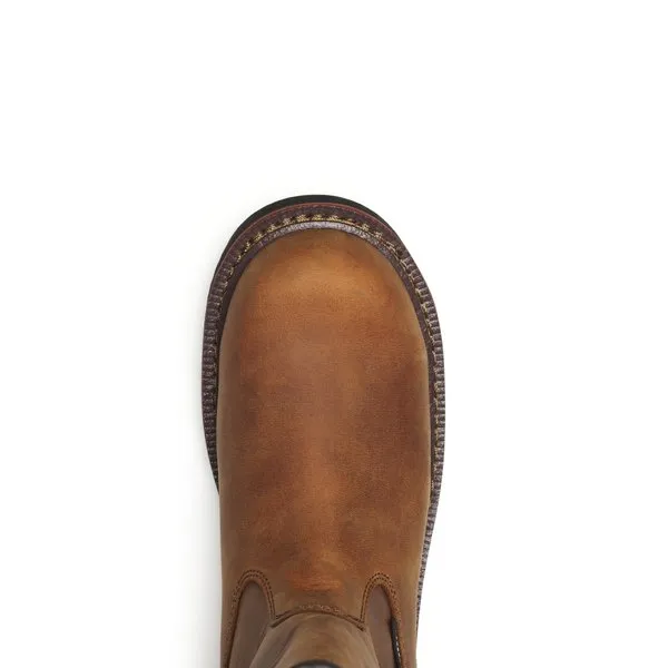 Thorogood Men's 11" V-Series Waterproof Wellington Crazy Horse Round Comp Safety Toe Work Boot