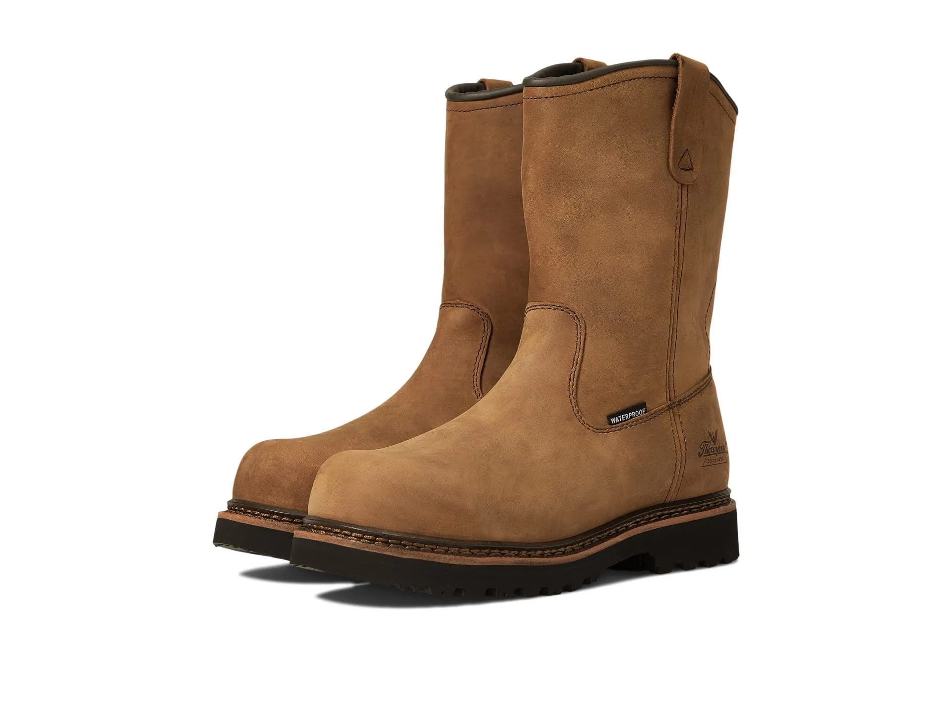 Thorogood Men's 11" V-Series Waterproof Wellington Crazy Horse Round Comp Safety Toe Work Boot