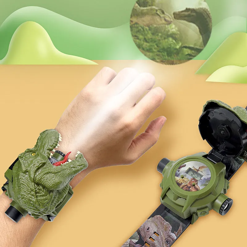 Tyrannosaurus 3D Flip Electronic Dinosaur Projection Watch 24 Patterns Children Boy