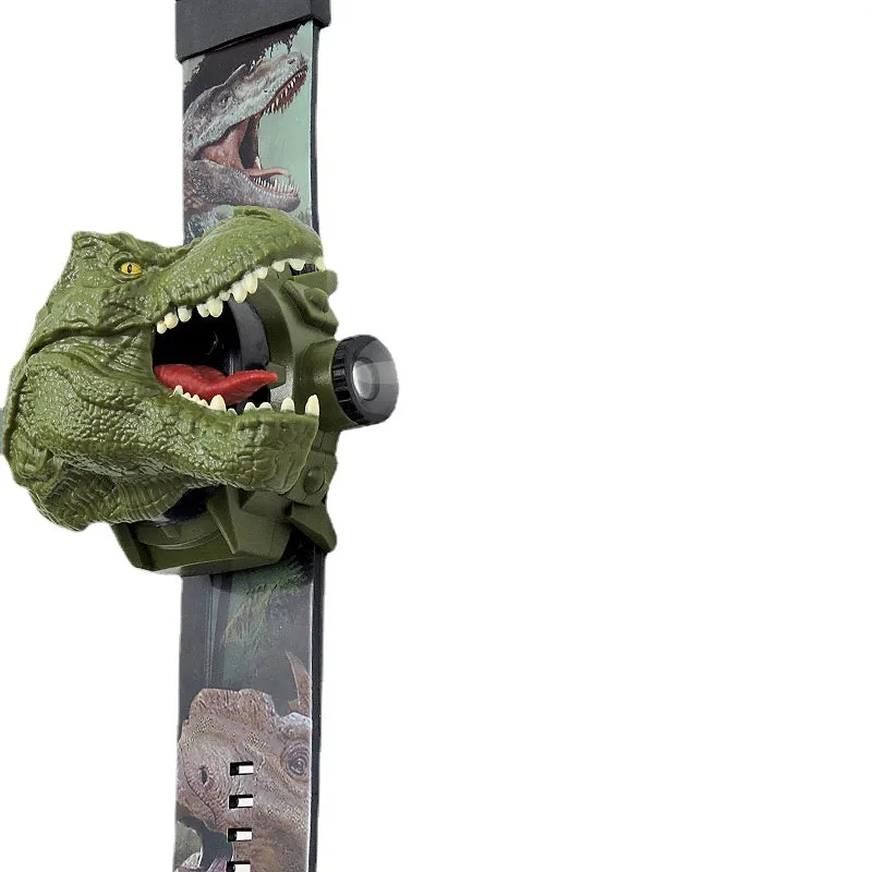 Tyrannosaurus 3D Flip Electronic Dinosaur Projection Watch 24 Patterns Children Boy