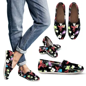 Veterinary Pattern Black Women's Casual Shoes