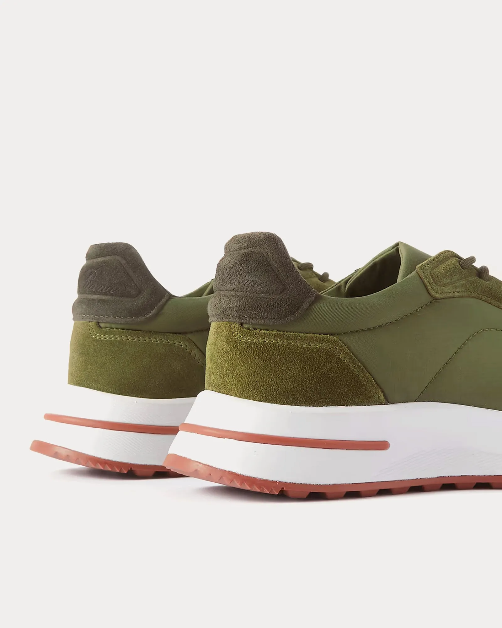 Weekend Walk Technical Fabric Green Low Top Sneakers
