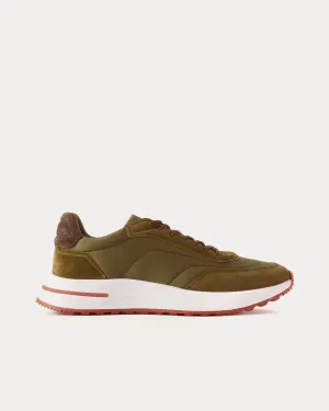 Weekend Walk Technical Fabric Green Low Top Sneakers