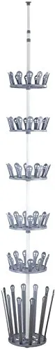 Wenko 6200090100 Telescopic Shoe and Boot Rack Achilles, Metal White, Ø: 30 x 100-300 cm