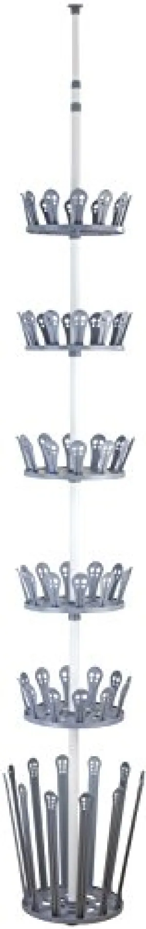 Wenko 6200090100 Telescopic Shoe and Boot Rack Achilles, Metal White, Ø: 30 x 100-300 cm