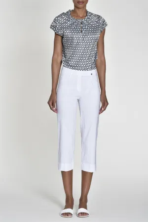 White 3/4 Marie Trousers