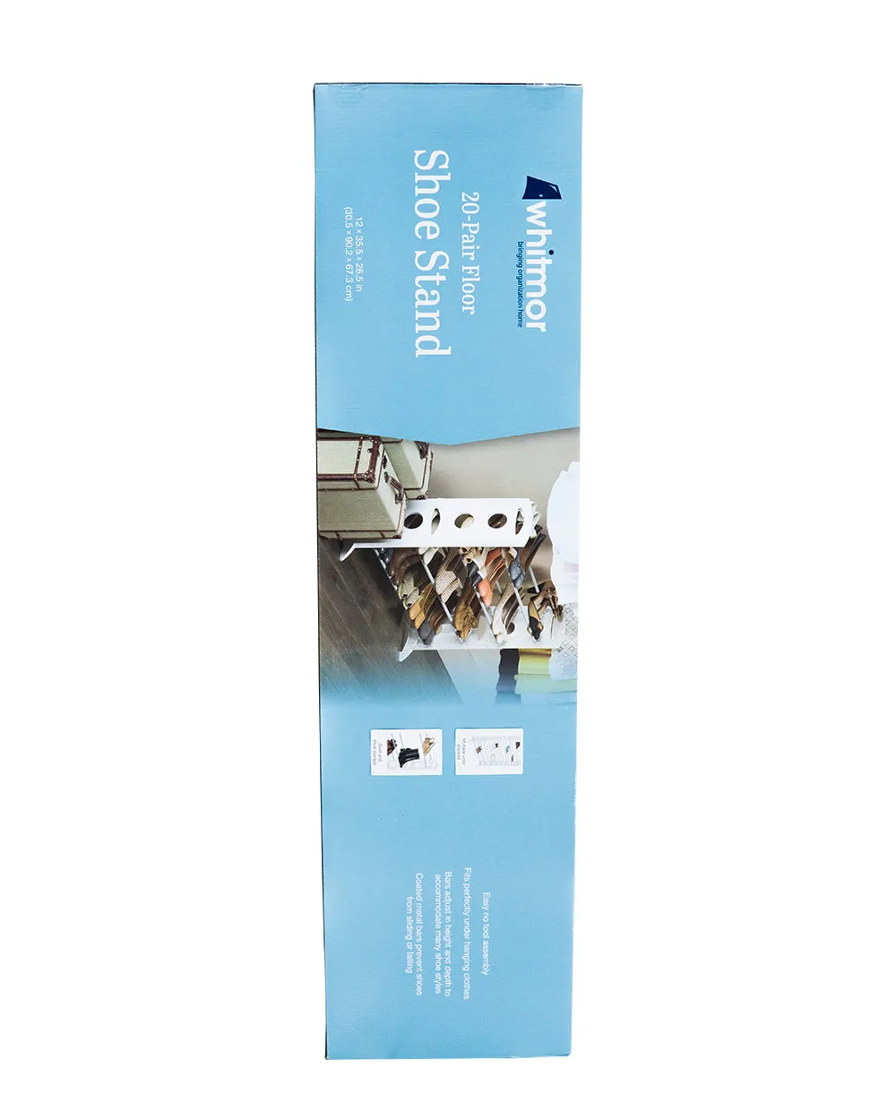 Whitmor White Stand 20 Pair Floor Shoe Rack