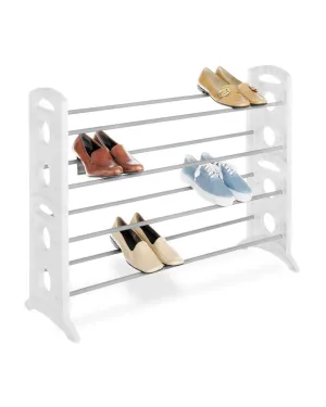Whitmor White Stand 20 Pair Floor Shoe Rack
