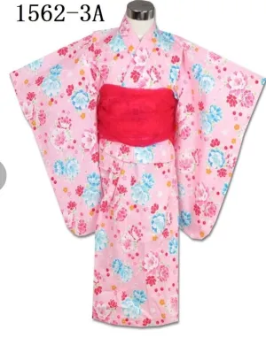 Yukata Girls -pink floral design