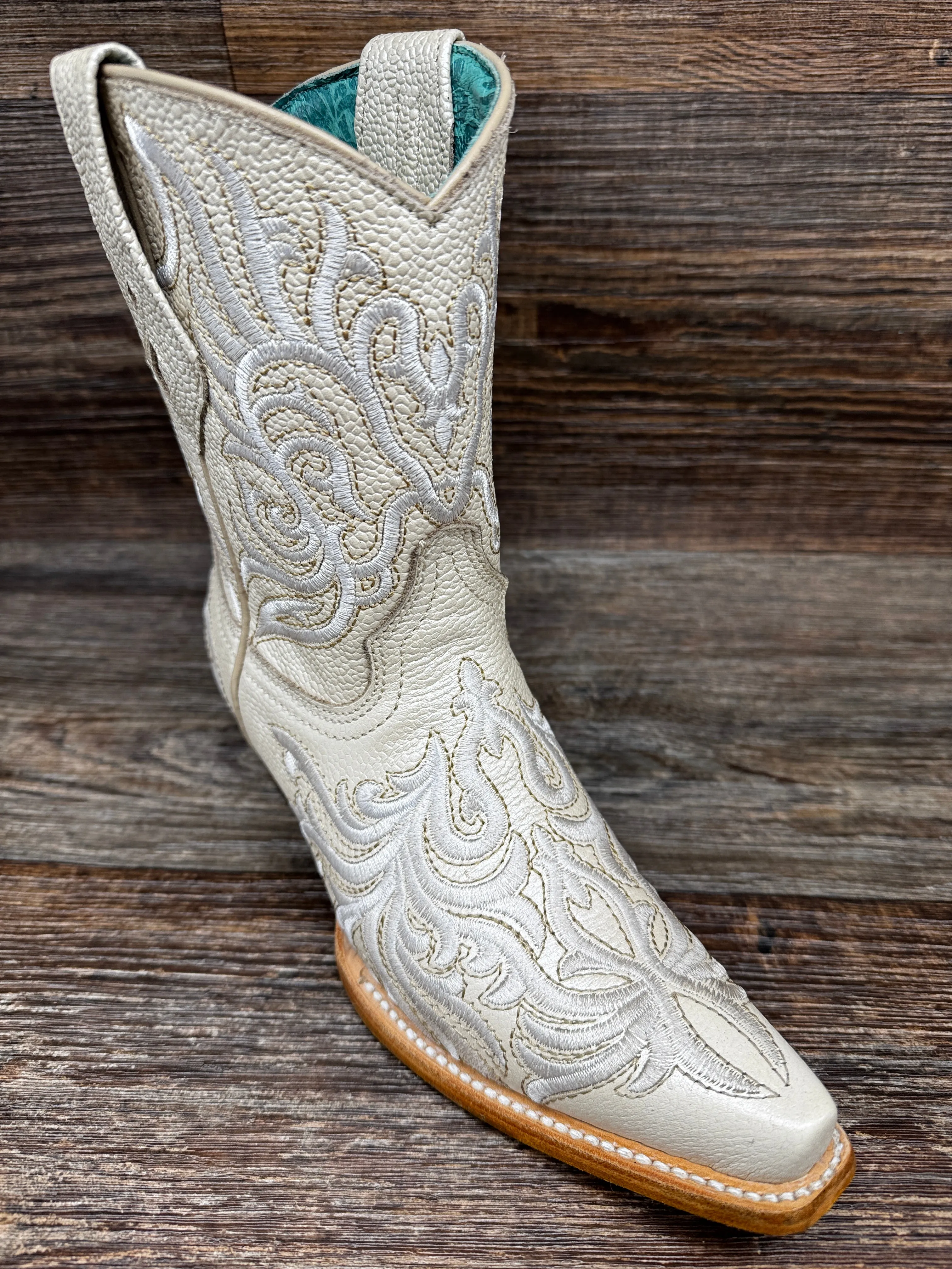 Z5344 Women's Bone Embroidered Ankle Boot by Corral