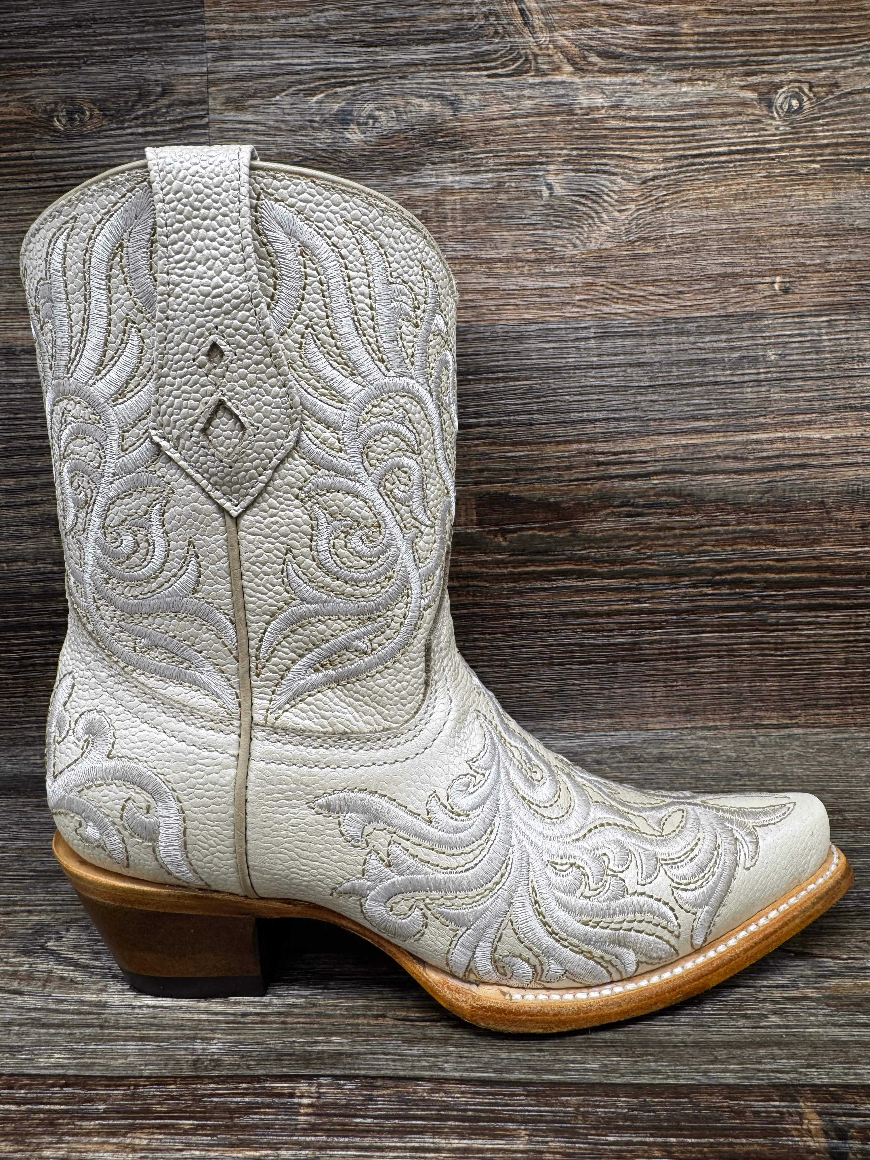 Z5344 Women's Bone Embroidered Ankle Boot by Corral